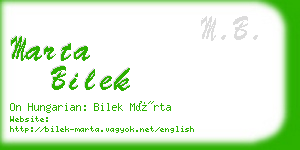 marta bilek business card